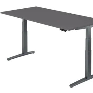 Hammerbacher bureau assis-debout électrique 200x100cm graphite/G forme rectangulaire VXBHM2E/G/GG choisir à bas prix