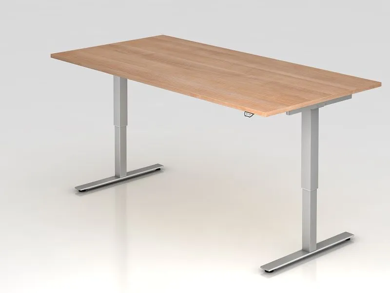 Hammerbacher bureau assis-debout électrique 200x100cm noyer hauteur de travail 72 - 119 cm VXMST2E/N/S magasiner à bas prix