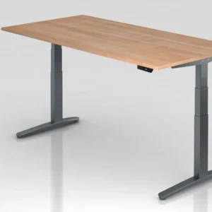 Hammerbacher bureau assis-debout électrique 200x100cm noyer/graphite forme rectangulaire VXBHM2E/N/GG se fournir à bas prix