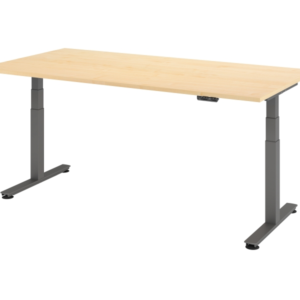 Hammerbacher bureau assis-debout électrique 200x100cm érable VXDSM2E/3/G obtenir à bas prix avec système de clipsage