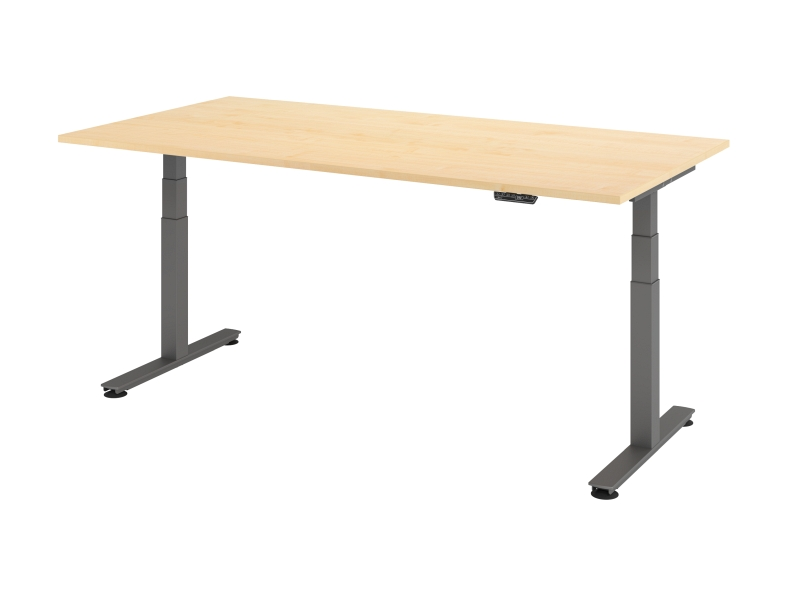 Hammerbacher bureau assis-debout électrique 200x100cm érable VXDSM2E/3/G obtenir à bas prix avec système de clipsage