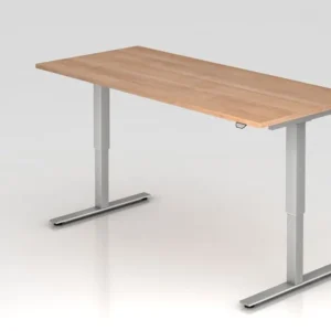 Organisateur de câbles Bureau assis-debout électrique Hammerbacher 180x80cm noyer hauteur de travail 73 - 119 cm VXMST19/N...