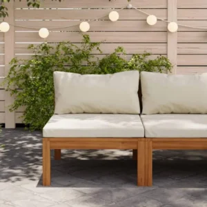 Pieds antidérapants pour Canapé de milieu sectionnel avec coussin blanc crème Acacia