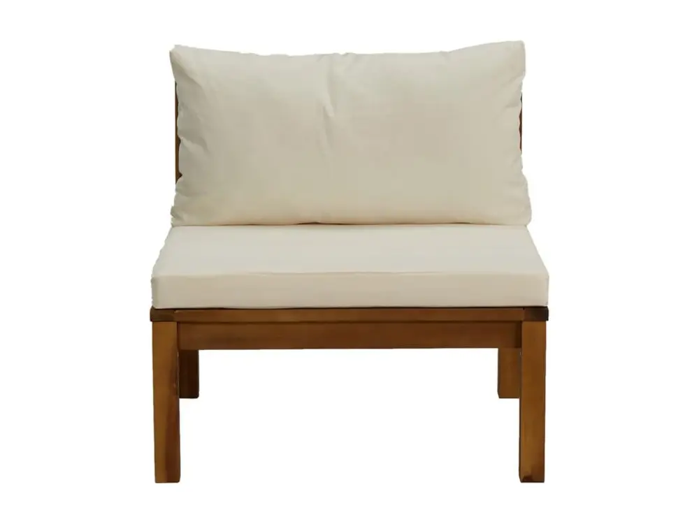 Pieds antidérapants pour Canapé de milieu sectionnel avec coussin blanc crème Acacia