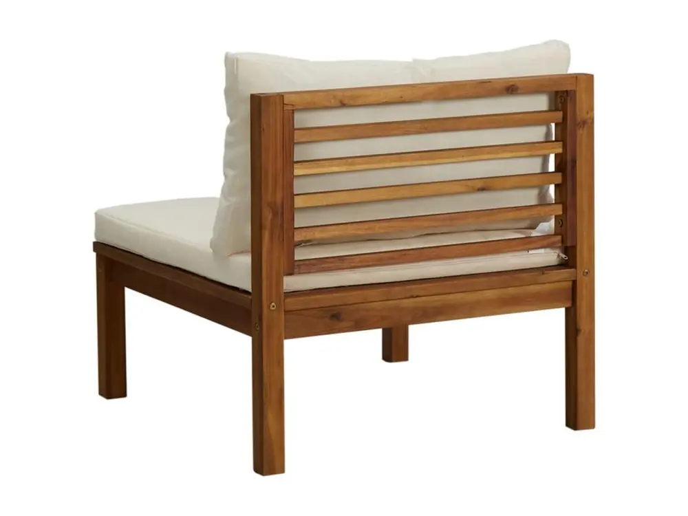 Pieds antidérapants pour Canapé de milieu sectionnel avec coussin blanc crème Acacia