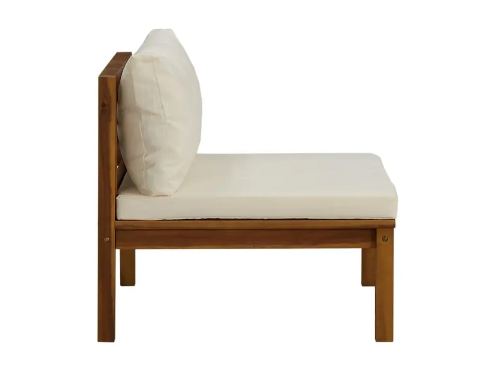 Pieds antidérapants pour Canapé de milieu sectionnel avec coussin blanc crème Acacia