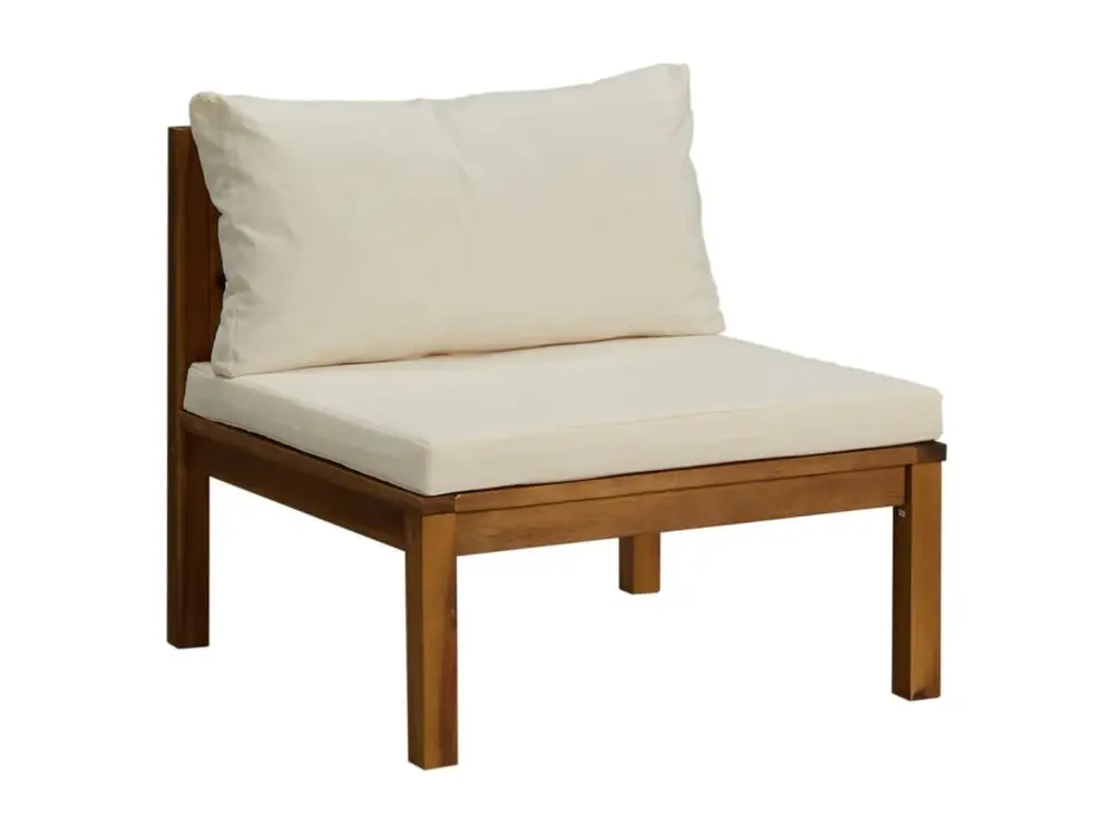 Pieds antidérapants pour Canapé de milieu sectionnel avec coussin blanc crème Acacia