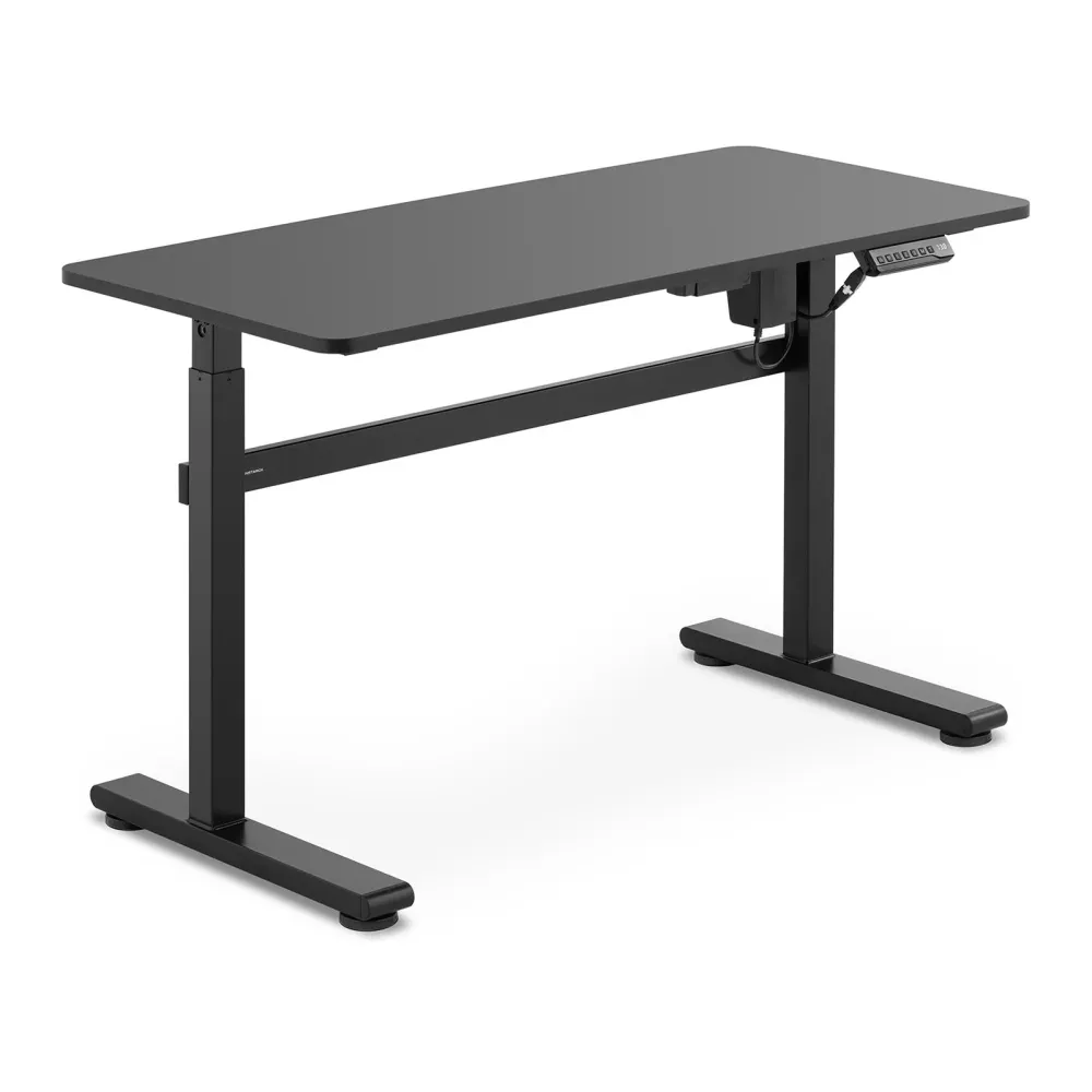 Professionnel Haute Qualité Bureau assis-debout 118 x 58 cm acier peint par poudrage noir 14_0005950