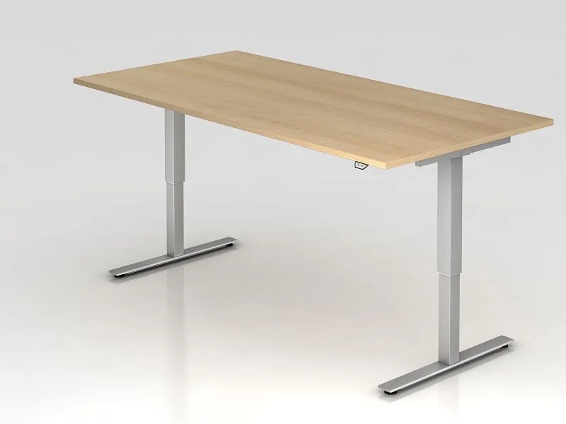 Professionnel Haute Qualité Bureau assis-debout électrique Hammerbacher 200x100cm chêne hauteur de travail 72 - 119 cm VXM...