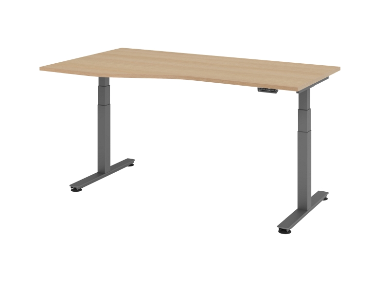 Professionnel Haute Qualité Hammerbacher bureau assis-debout électrique 180x100/80cm chêne VXDSM18/E/G acquérir à bas prix