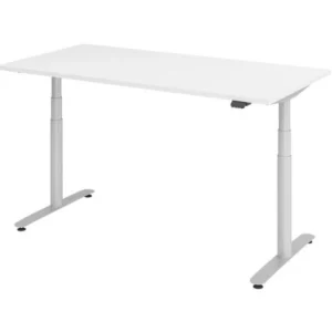 Professionnel Haute Qualité Hammerbacher bureau assis-debout électrique 160x80cm blanc/argent VXDLR16/W/S choisir à bas prix
