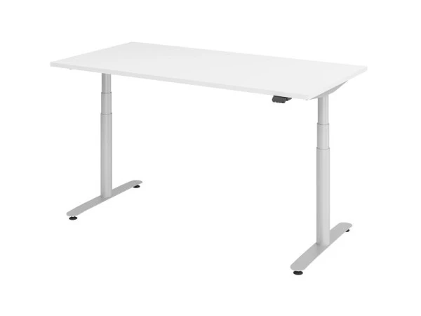 Professionnel Haute Qualité Hammerbacher bureau assis-debout électrique 160x80cm blanc/argent VXDLR16/W/S choisir à bas prix