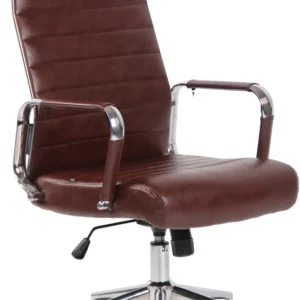 Protection de bord Fauteuil de bureau en synthétique bordeaux avec assise rembourrée pivotant 10_0000887