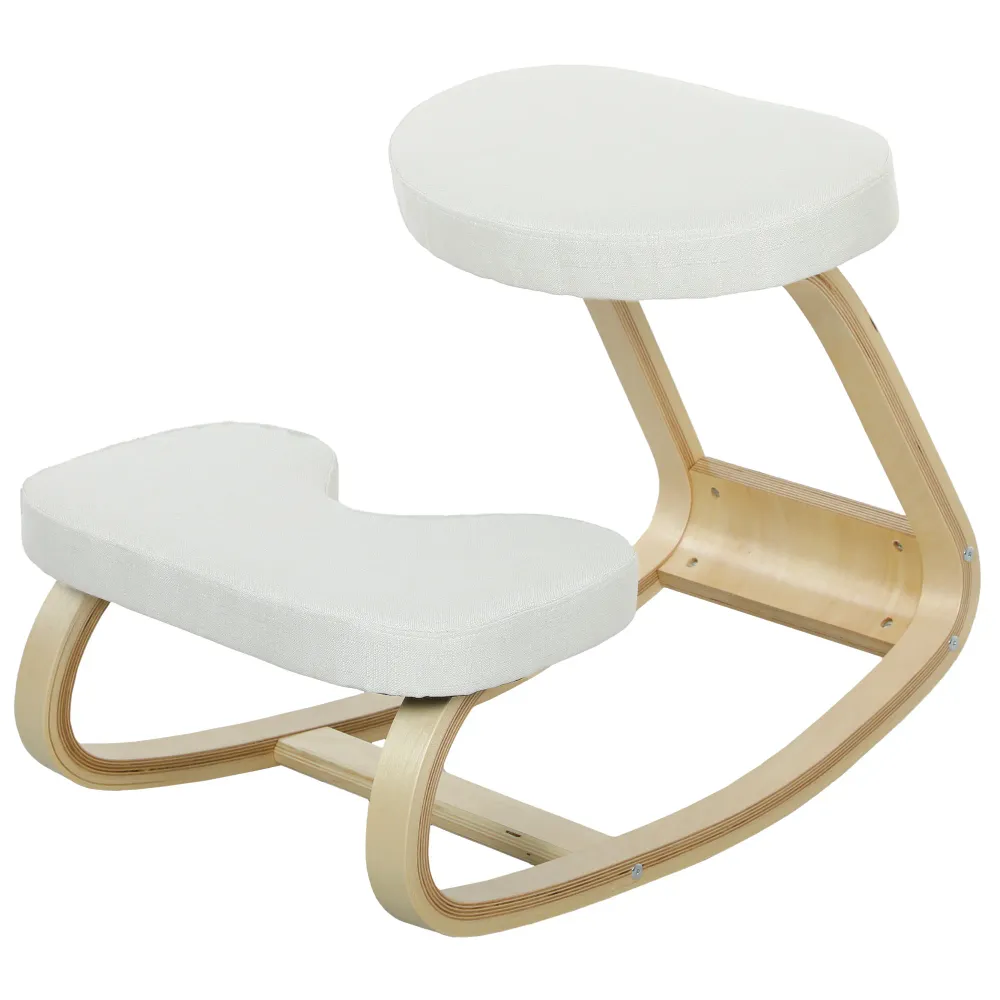 Siège assis genoux, siège ergonomique en bois à bascule, chaise à genoux pour bureau à domicile, améliorer la posture, mau...