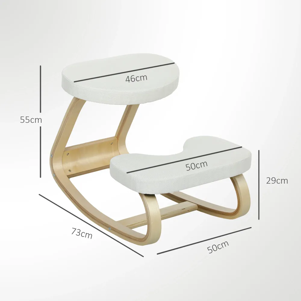 Siège assis genoux, siège ergonomique en bois à bascule, chaise à genoux pour bureau à domicile, améliorer la posture, mau...