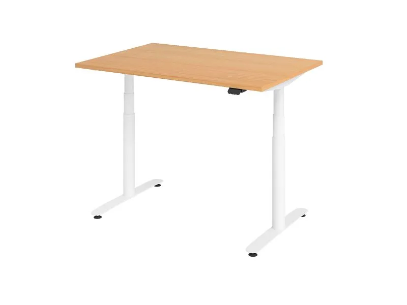 Support réglable pour Hammerbacher bureau assis-debout électrique 120x80cm hêtre/blanc VXDLR12/6/W prendre à bas prix