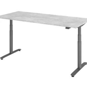 Système de suspension Hammerbacher bureau assis-debout électrique 180x80cm béton/graphite VXDLR19/M/G se procurer à bas prix