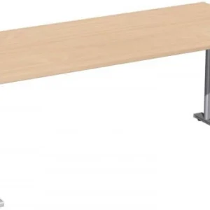 bureau geramöbel rigide couvre-pied C en option 1800x800x720 hêtre/argent N-648146-BS commander à bas prix