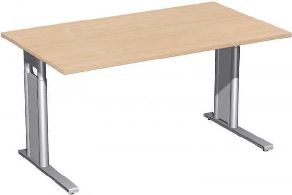 Protection Renforcée bureau geramöbel réglable en hauteur couvre-pieds C en option 1400x800x680-820 hêtre/argent N-647145-...
