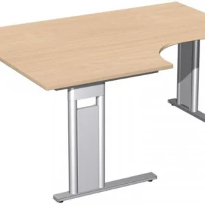 Bureau PC geramöbel gauche rigide couvre-pied C en option 1600x1200x720 hêtre/argent N-648320-BS commander à bas prix