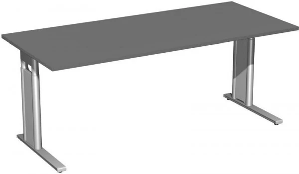 bureau geramöbel réglable en hauteur couvre-pied C en option 1800x800x680-820 graphite/argent N-647146-GS acquérir à bas p...