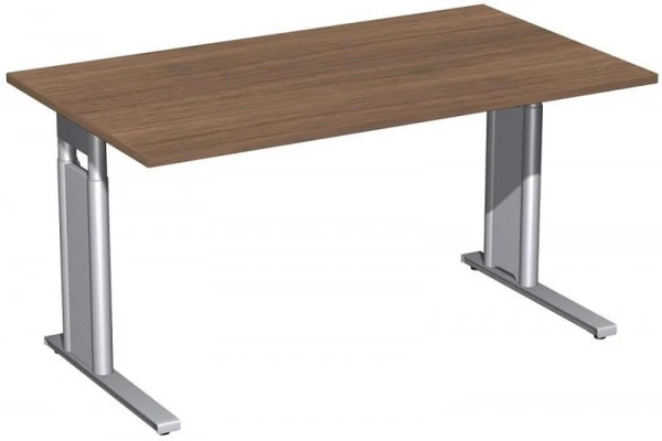bureau geramöbel réglable en hauteur couvre-pieds C en option 1400x800x680-820 noyer/argent N-647145-NS se procurer à bas...