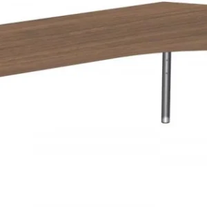 Chemises à rabats bureau geramöbel 135° réglable en hauteur à droite couvre-pied C en option 2166x1130x680-820 noyer/argen...