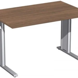 Chemises à rabats bureau geramöbel réglable en hauteur couvre-pieds C en option 1200x800x680-820 noyer/argent N-647102-NS...