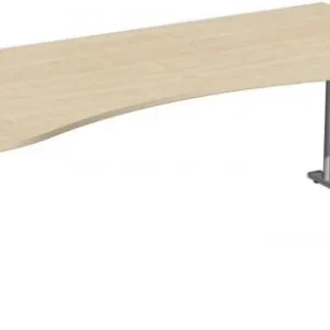 geramöbel Bureau ergonomique réglable en hauteur couvre-pieds C en option 2000x1000x680-820 érable/argent N-647338-AS se f...