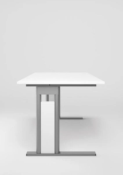 Renforcé Durable Bureau PC geramöbel gauche réglable en hauteur couvre-pied en C en option 1600x1000x680-820 hêtre/argent...