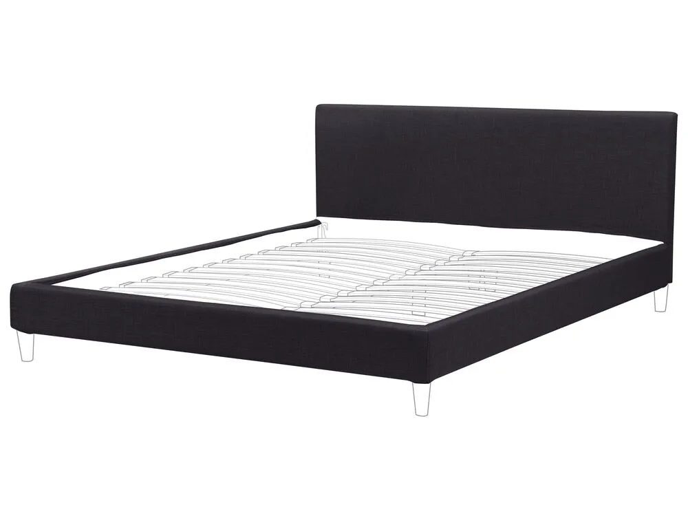 EU Super King Size Bed Frame Cover Noir jais Bed FITOU