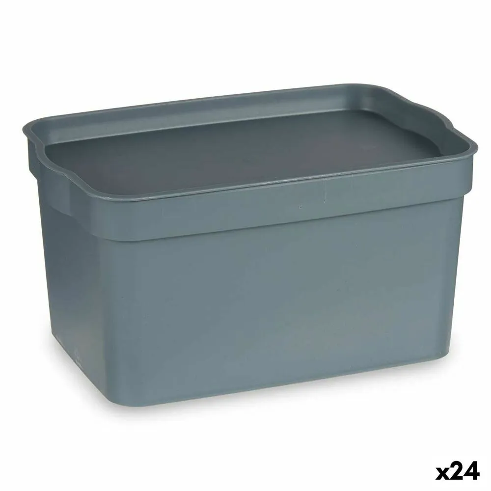 Boîte Multiusage Gris Plastique 2,3 L (13,5 x 11 x 20 cm) (24 Unités) rechargeable