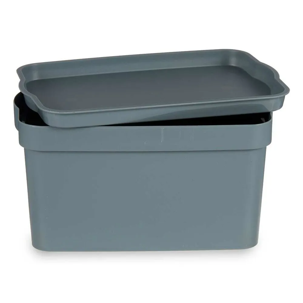 Boîte Multiusage Gris Plastique 2,3 L (13,5 x 11 x 20 cm) (24 Unités) rechargeable