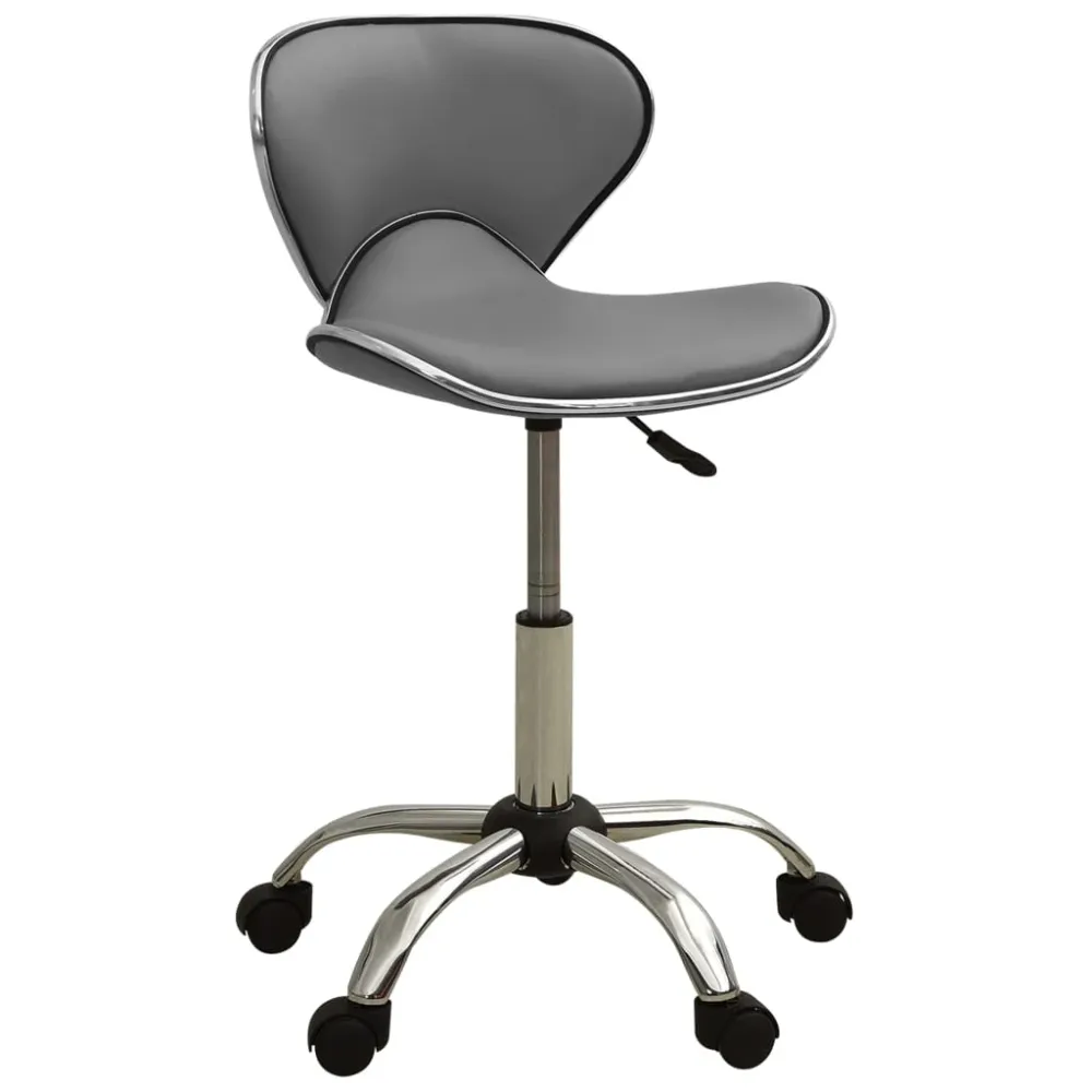 Chaise fauteuil siège de bureau informatique étude similicuir gris 02_0024025 avec étui de rangement