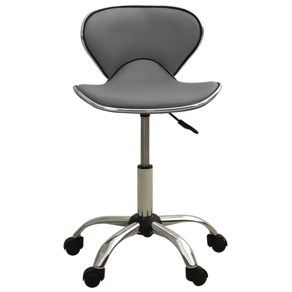 Chaise fauteuil siège de bureau informatique étude similicuir gris 02_0024025 avec étui de rangement