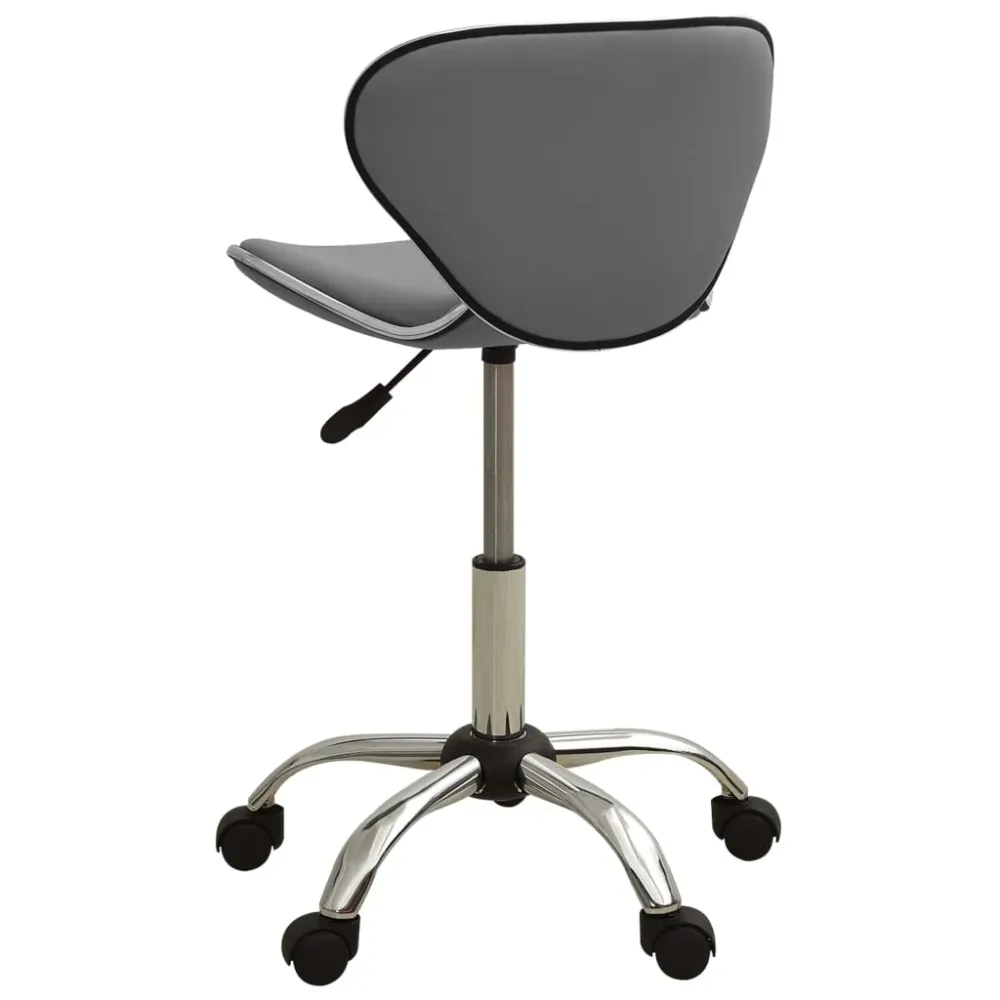 Chaise fauteuil siège de bureau informatique étude similicuir gris 02_0024025 avec étui de rangement