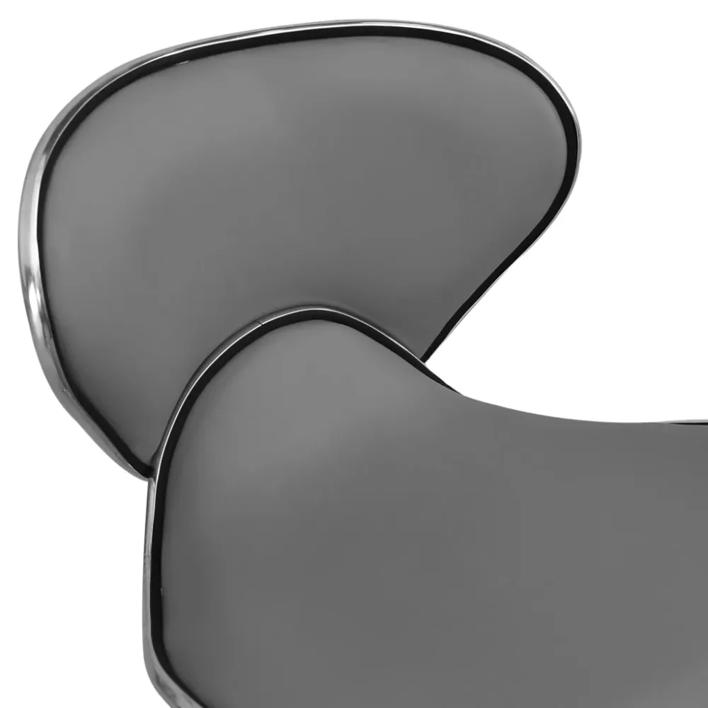 Chaise fauteuil siège de bureau informatique étude similicuir gris 02_0024025 avec étui de rangement