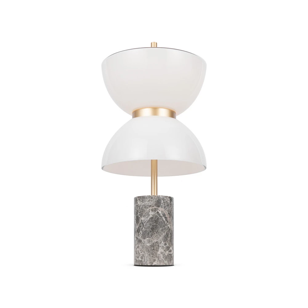 Haute Qualité Maytoni Lampe de table LED Kyoto, gris, hauteur 46 cm, marbre