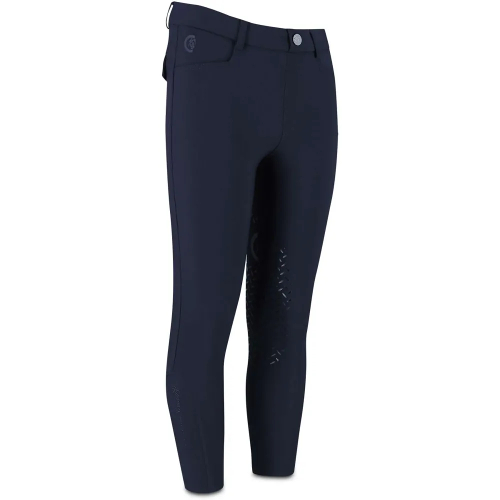 Kentucky Legging d'Équitation Mexico Knee Grip Boys Marin avec capuchon de sécurité