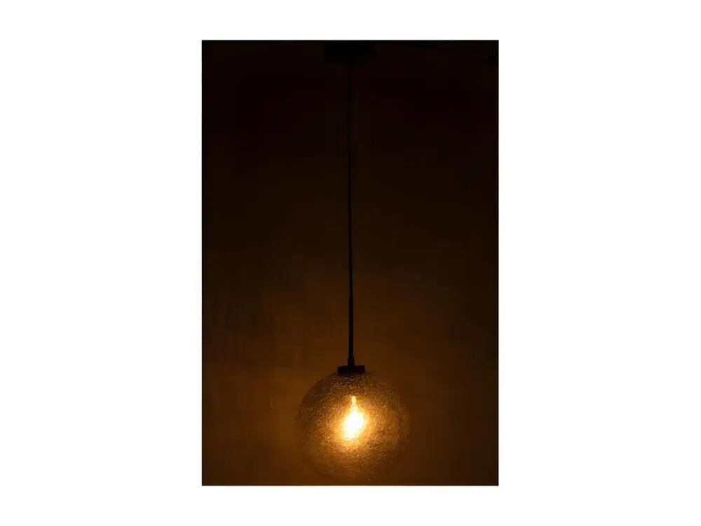 Lampe Boule Pois Verre Gris Grand - L 25,5 x l 25,5 x H 40 cm
