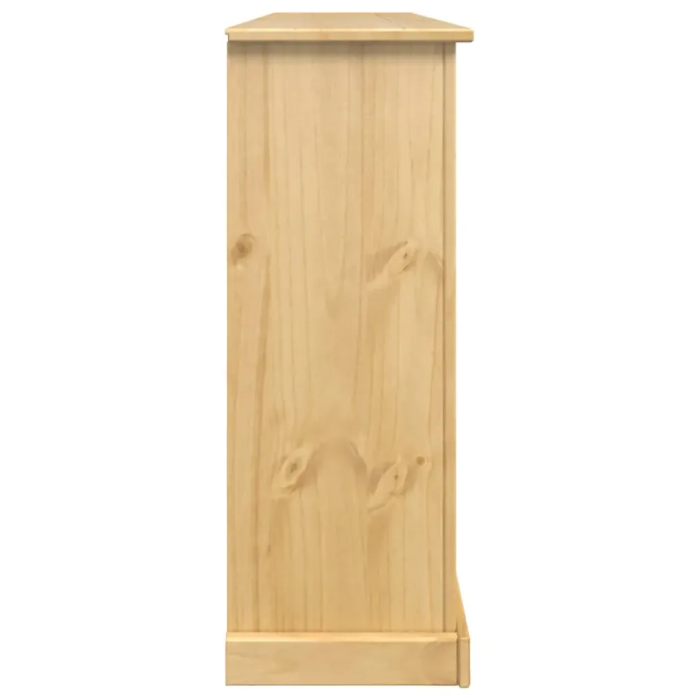 Armoire à chaussures range chaussures rangement meuble entrée couloir salon Corona 99 x 32 x 85 cm bois de pin massif brun...