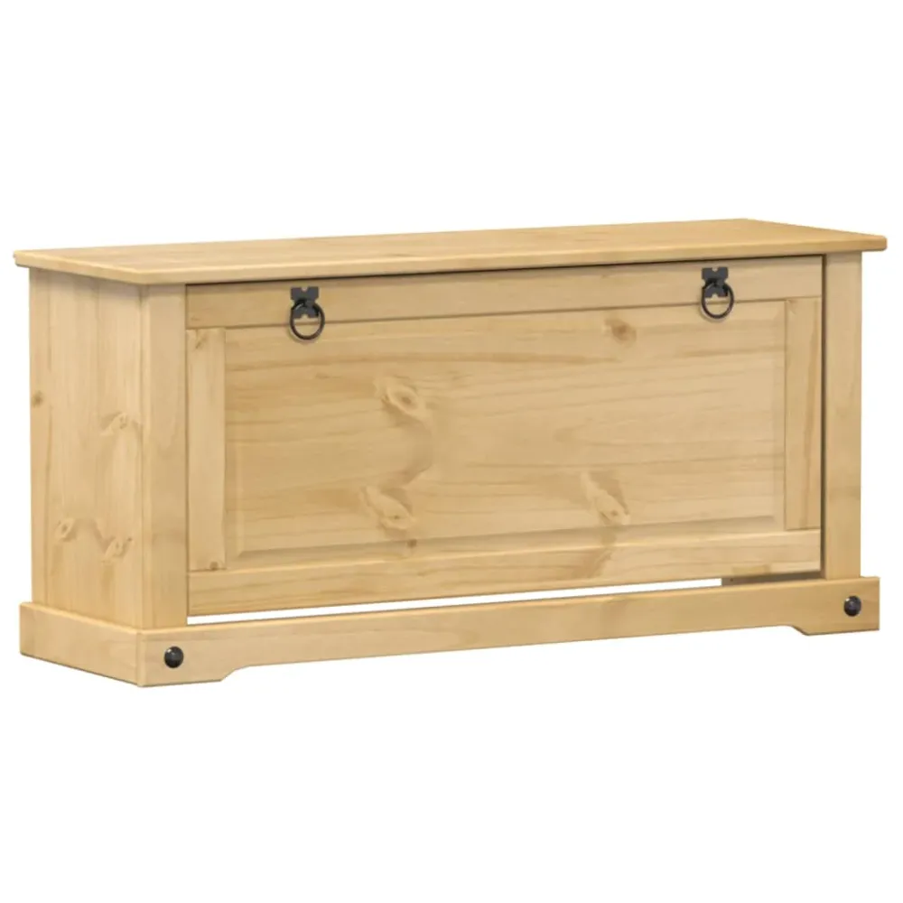 Armoire à chaussures range chaussures rangement meuble entrée couloir salon Corona 99 x 32 x 47 cm bois de pin massif brun...