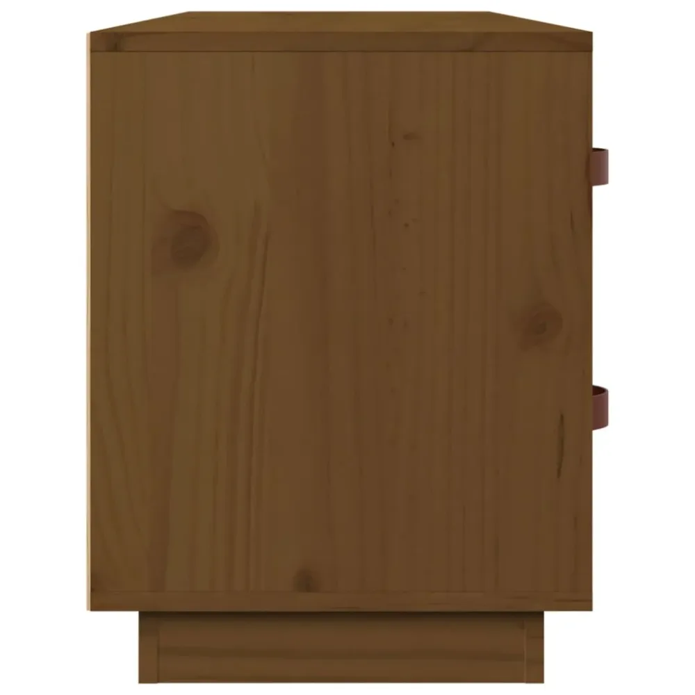 Banc à chaussures bottes commode étagère meuble entrée rangement 100 x 34 x 45 cm bois de pin massif marron 02_0022977