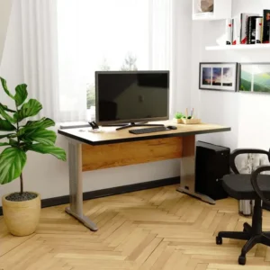 Bureau d'ordinateur AKORD BM135 Chêne Craft 135 cm couleur Chêne Craft 135x60x76 cm