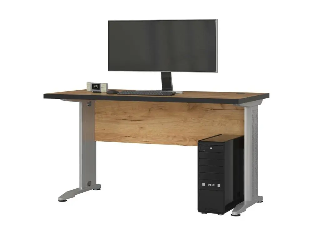 Bureau d'ordinateur AKORD BM135 Chêne Craft 135 cm couleur Chêne Craft 135x60x76 cm