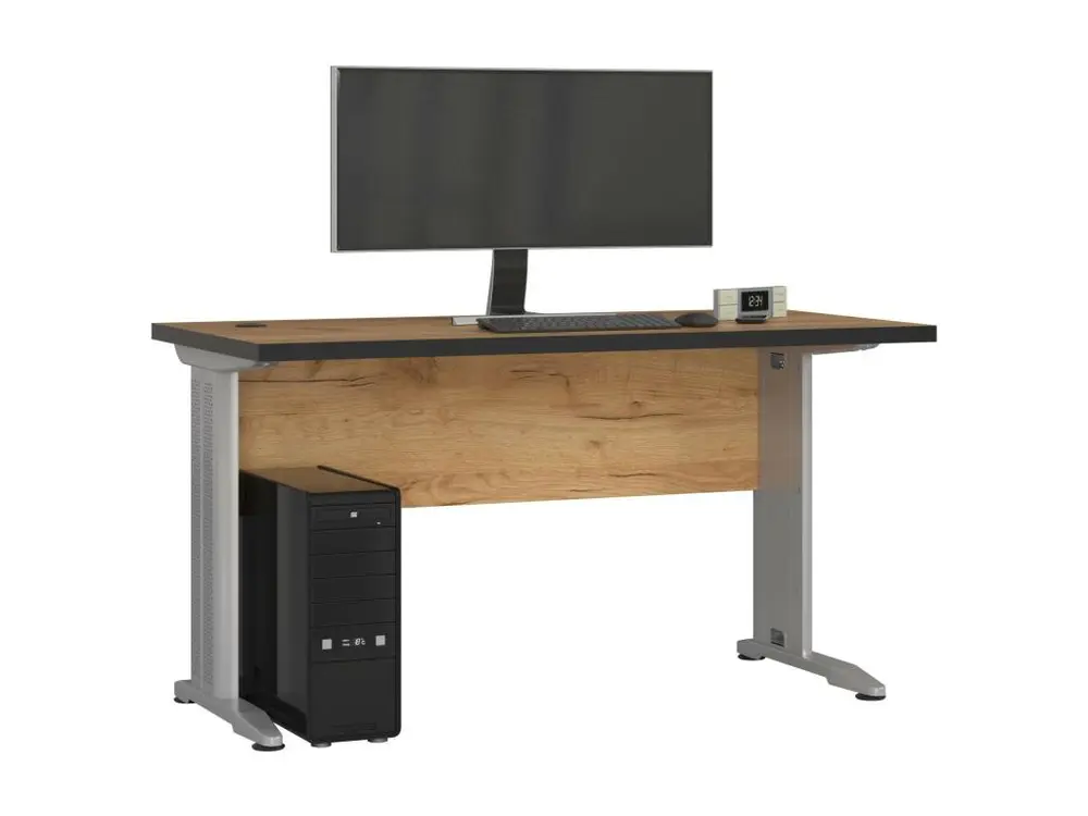 Bureau d'ordinateur AKORD BM135 Chêne Craft 135 cm couleur Chêne Craft 135x60x76 cm