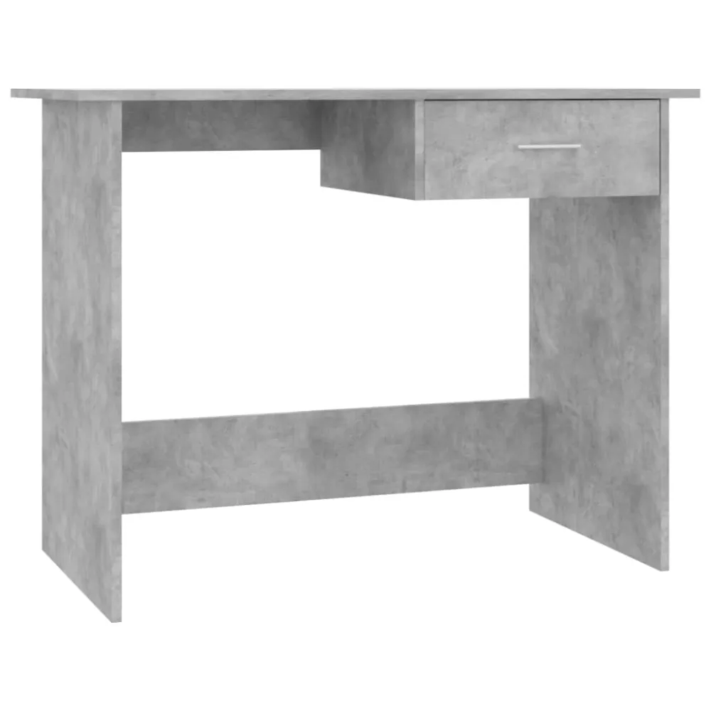 Bureau table poste de travail meuble d'ordinateur informatique étude 100 x 50 x 76 cm bois d’ingénierie gris 02_0023827
