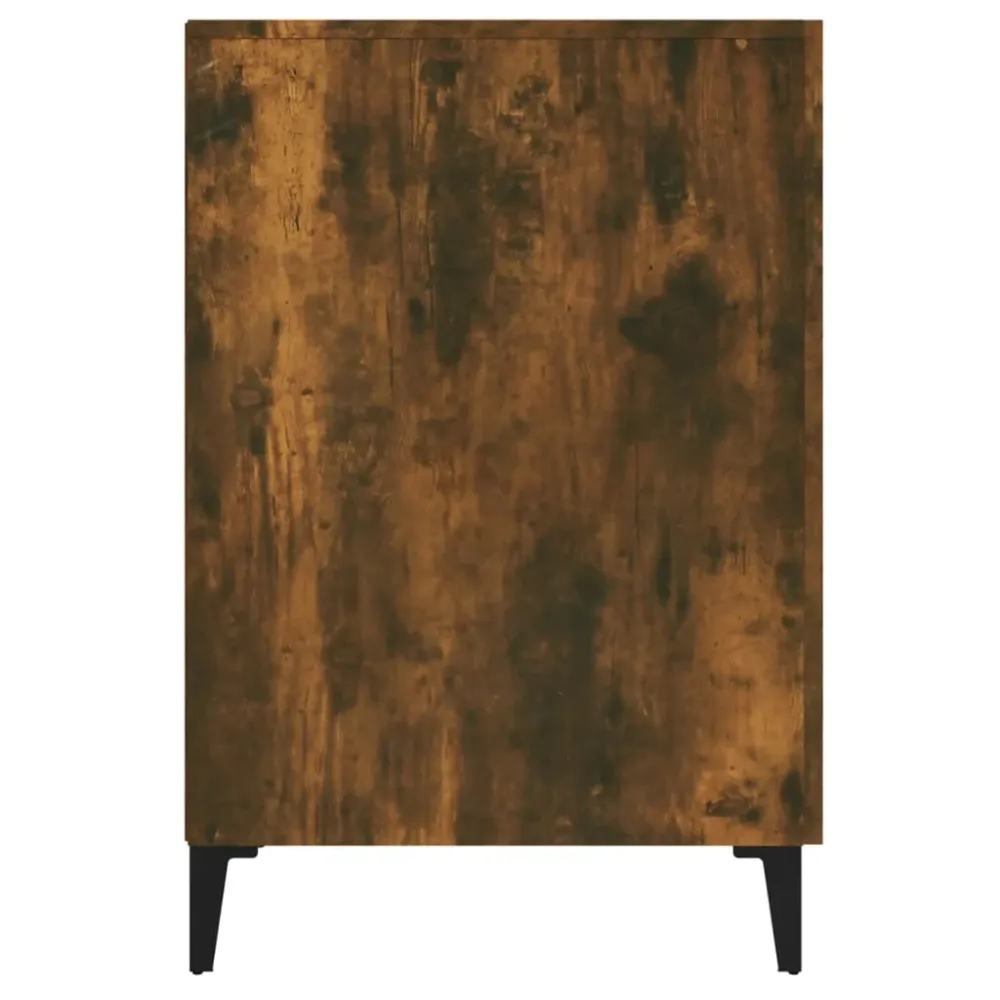 Bureau table poste de travail meuble d'ordinateur informatique étude chêne fumé 140 x 50 x 75 cm bois d'ingénierie brun 02...