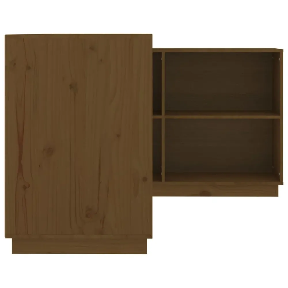 Bureau table poste de travail meuble d'ordinateur informatique étude miel 110 x 50 x 75 cm bois massif de pin brun 02_0023870