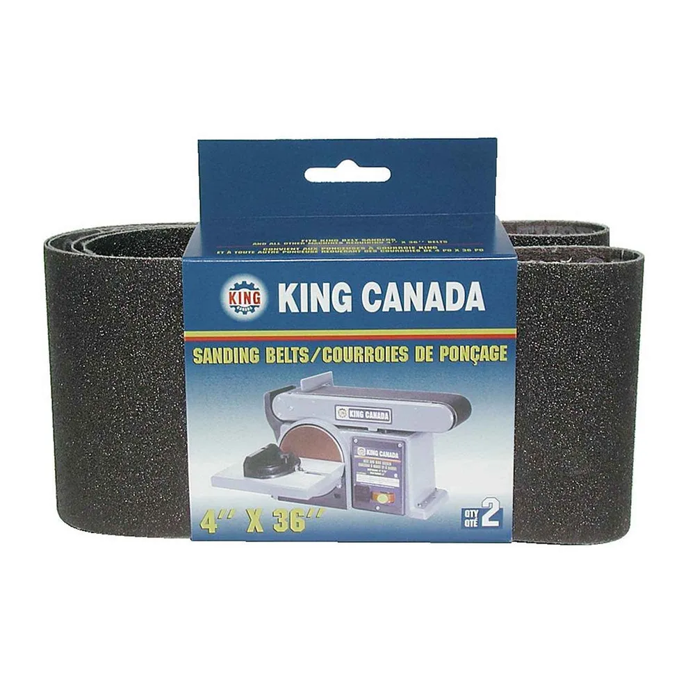 Courroies de ponçage pour le bois de 4" x 36", grain 80 (2 unités)